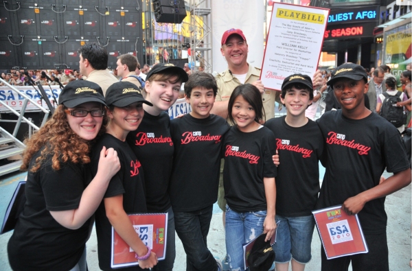 Broadway Kids Care with William Kelly, Boy Scouts of American Field Director for Manh Photo